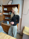 Paula tætsiddende cardigan - Sort