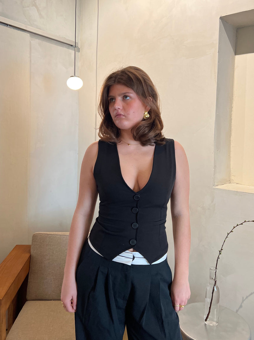 Ottilia vest - Sort