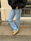 Nyla straight jeans - Lys denim
