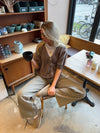 Sakura kortærmet cardigan - Brun