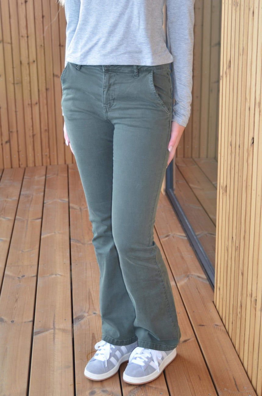 Nettie bootcut jeans - Kaki