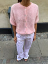 Olivia kortærmet mohair cardigan - Lyserød