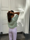Olivia kortærmet mohair cardigan - Mint grøn