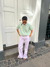 Olivia kortærmet mohair cardigan - Mint grøn