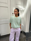 Olivia kortærmet mohair cardigan - Mint grøn