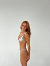 Veronica bikini med mønster - Hvid/grøn