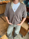 Sakura kortærmet cardigan - Brun