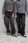 Sage baggy jeans - Mørke grå denim
