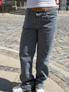 Milena stribede lavtaljede jeans - Sort