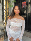 Inez blondebluse - hvid