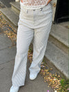 Elsa stribede jeans - Hvid