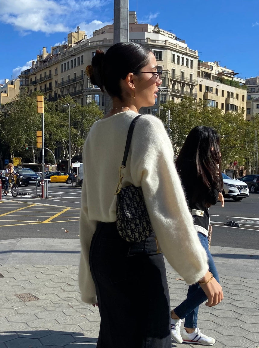 Sierra striktrøje - Off-white