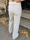 Elsa stribede jeans - Hvid