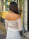Inez blondebluse - hvid