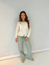 Julia strikket cardigan - off white/cream