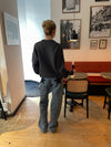Star jeans med navy stjerner - lys denim