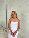 Kaya pointelle top - Hvid