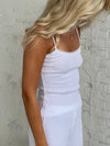 Kaya pointelle top - Hvid