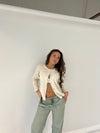 Julia strikket cardigan - off white/cream