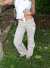 Tuva lavtaljede jeans - Beige