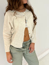 Julia strikket cardigan - off white/cream