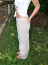 Tuva lavtaljede jeans - Beige