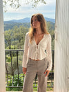 Nanna satin bluse - Hvid