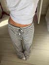Celine stribet bukser - Sort/hvid