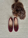 Cossetta ballerina med riller - Bordeaux