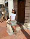 Nynnely nederdel/shorts - Kaki