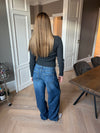 Sessa lavtaljede jeans - Blå denim