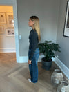 Sessa lavtaljede jeans - Blå denim