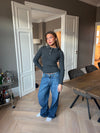 Sessa lavtaljede jeans - Blå denim