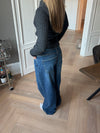 Sessa lavtaljede jeans - Blå denim