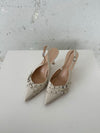 Kandy slingback stiletter - Cream