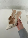 Kandy slingback stiletter - Cream