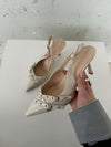 Kandy slingback stiletter - Cream