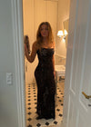 Marcy maxi blonde kjole - Sort