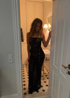 Marcy maxi blonde kjole - Sort