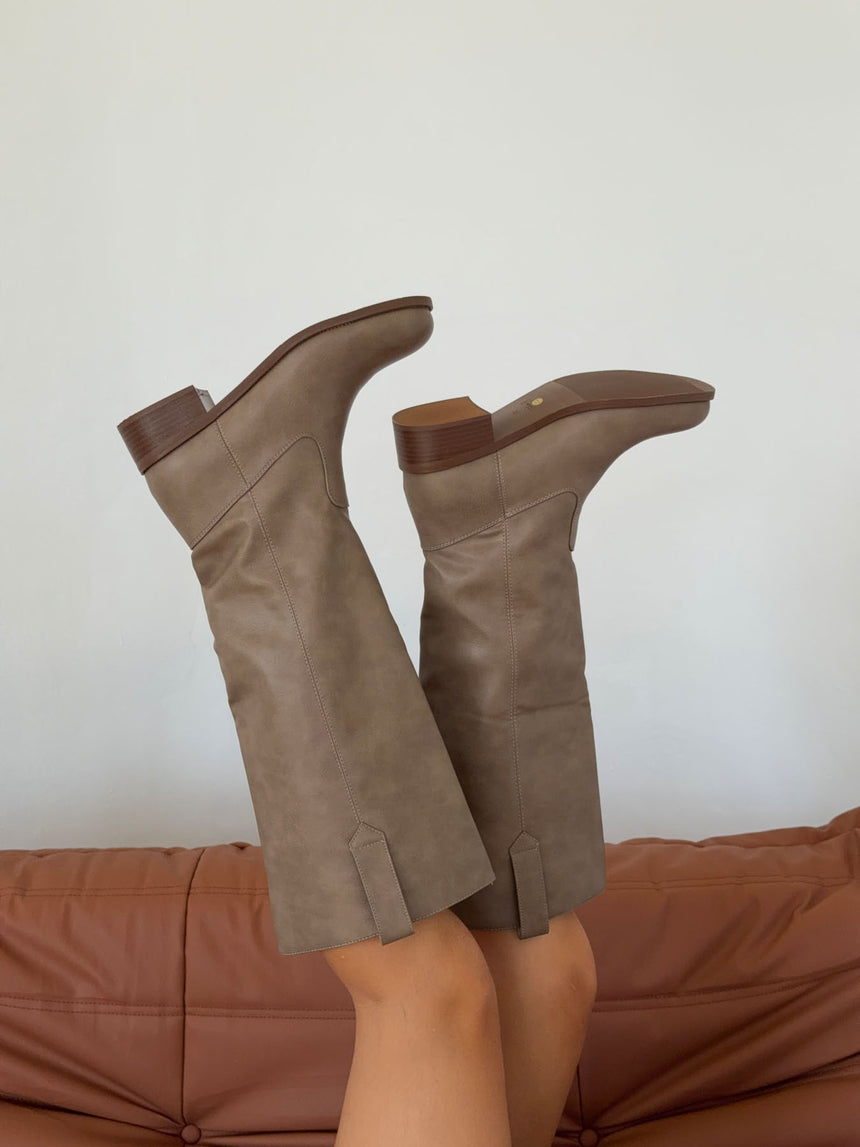 Justina tall støvler - Taupe