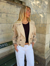 Millie cropped trenchcoat - Beige