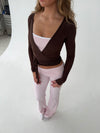 Motion wrap blouse - Espresso