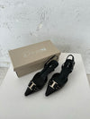 Nida slingback stiletter med spænde - Sort