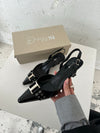 Nida slingback stiletter med spænde - Sort