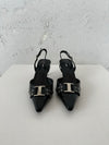 Nida slingback stiletter med spænde - Sort