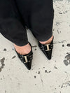 Nida slingback stiletter med spænde - Sort
