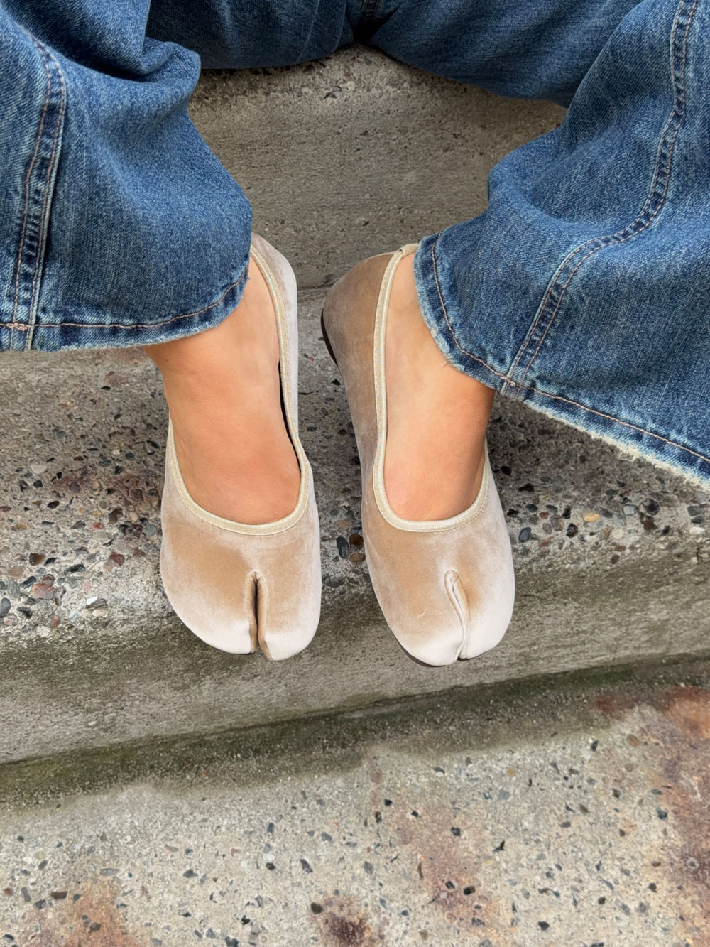 Ronia split toe ballerina - Beige