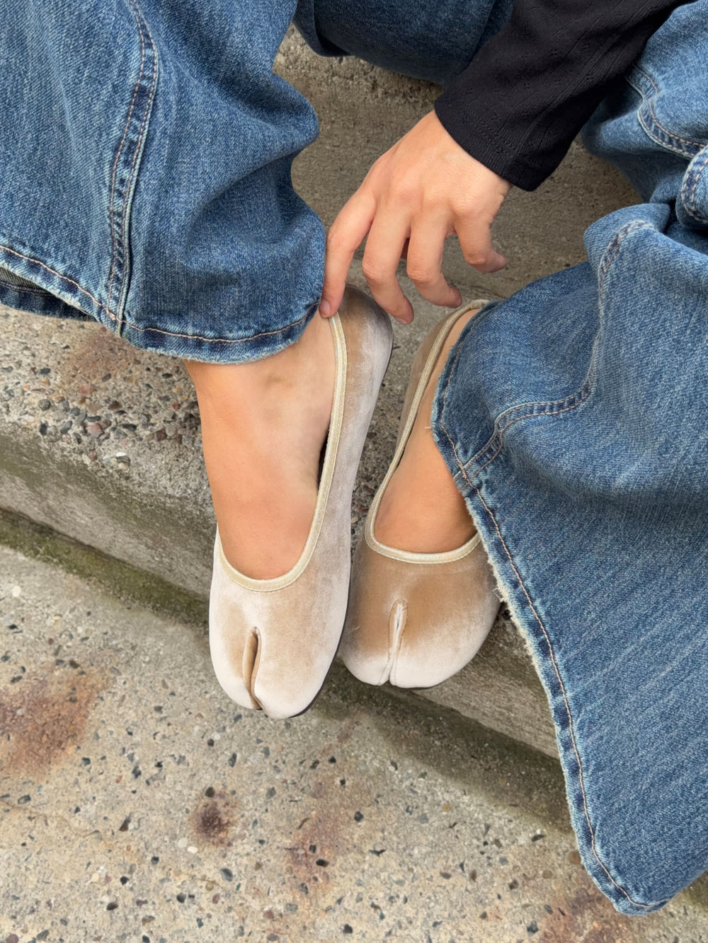Ronia split toe ballerina - Beige