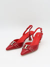 Nida slingback stiletter med spænde - Rød