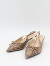 Mojsa mules med slangskin - Beige